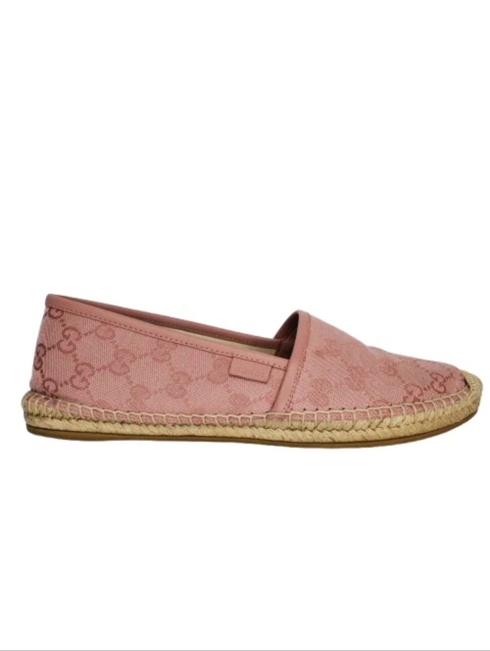 Gucci Pink GG Monogram Canvas Pilar Espadrille Flats